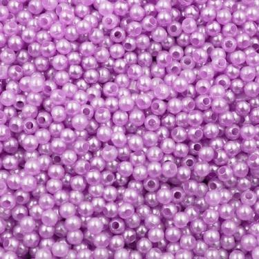 Imagem de PÉROLA DE ABS LISA Nº 03 20G PEROLA 3MM - LADEIRA BIJUTERIAS, Lilás