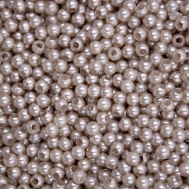 Imagem de PÉROLA DE ABS LISA Nº 03 20G PEROLA 3MM - LADEIRA BIJUTERIAS, Areia