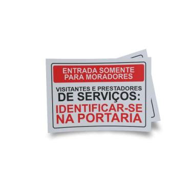 Imagem de Kit 3 Placas sinalização 15x21cm EM PVC PL(231) - Tema: Interfone e Id