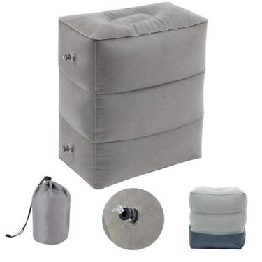 Imagem de Almofada Descanso Apoio Pernas e Pés Circulação Viagem Ônibus Avião In