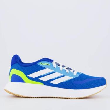 Imagem de Tênis Adidas Runfalcon 5 Juvenil Azul Royal e Branco, 36