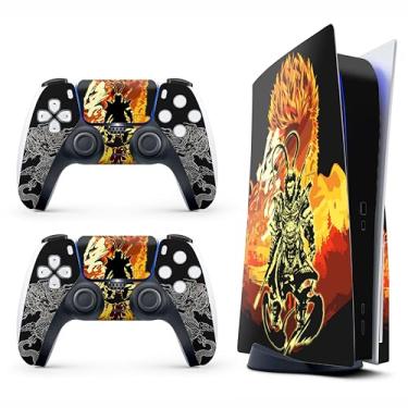 Imagem de Skin Sticker for Game Console 5 Cover - Black Monkey, Compatible with Both Disc Edition & Digital Edition (not Slim Ver) - 2 Controller Skins & Console Skin - No Bubble, Full Protection, Removable