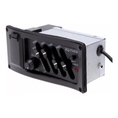 Imagem de Equalizador para Violão e Viola EQ-7545r, 4 Bandas, Preto e Prata