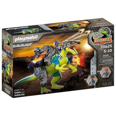Imagem de Playmobil - Espinossauro Duplo Poder Defesa - Dino Rise - 70625