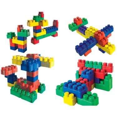 Imagem de Blocos De Montar Mercoblocks 144 Peças Colorido - Mercotoys