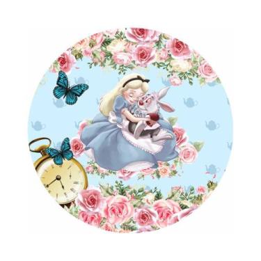 Imagem de Painel de Tecido Sublimado Redondo Alice no País das Maravilhas Borbol