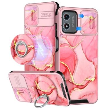 Imagem de Buleens Capa para Moto G Play 2024 4G - com suporte de anel e capa de câmera estética fofa projetada para mulheres meninas bonita feminina moda exclusiva capa de telefone para Motorola G Play 2024 4G