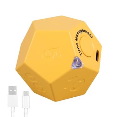 Imagem de Cubo Temporizador de 450 mAh Recarregável Mini Cubo de Gerenciamento de Tempo 2 Modo de Alarme Cubo Dodecágono Time Ball Temporizador Dodecaedro com Indicador LED 11 Tempo Predefinido Portátil para