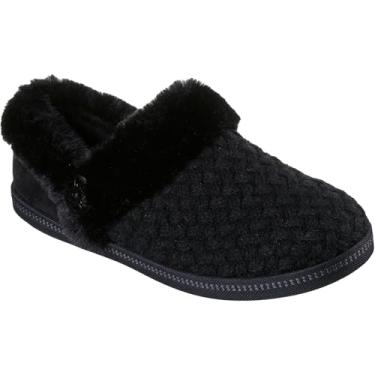 Imagem de Skechers Chinelo feminino aconchegante Campfire-Frosty Promise, preto/preto, 35, Preto/preto, 35