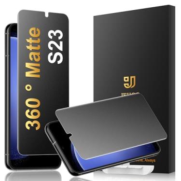 Imagem de JEHOO [Pacote com 2] Protetor de tela de privacidade de TPU fosco de 4 vias 360° para Samsung Galaxy S23 (não é vidro), compatível com sensor de impressão digital, filme flexível adesivo completo