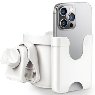 Imagem de Suporte de copo para carrinho de bebê com suporte de telefone, suporte de copo Guiseapue para andador, cadeira de rodas/bicicleta/rollator/scooter, acessórios para carrinho de bebê para Uppababy, Nuna