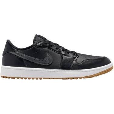 Imagem de Nike Tênis de golfe masculino Air Jordan 1 Low G, Preto/chiclete médio marrom/branco/antracite, 39 BR