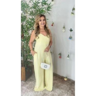 Imagem de Macacão Pantalona De Alça Regulavel Com Bolso Crisconf