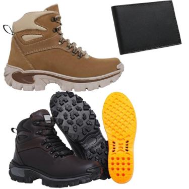 Imagem de Kit Botas Masculina Coturnos Lançamento Couro Legitimo-Masculino