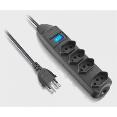 Imagem de Filtro De Linha 4 Tomadas Bivolt Preto - Elgin