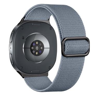 Imagem de Pulseiras elásticas para Samsung Galaxy Watch 8 de 40 mm e 44 mm/8 Classic 46 mm masculino/feminino, tecido de nylon elástico com um clique sem lacunas, pulseira esportiva para Samsung Galaxy Watch 8