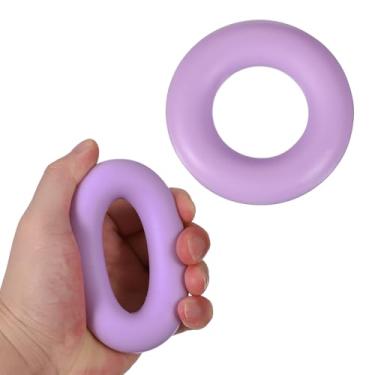 Imagem de YELARXI Anéis de treinamento de força de aderência, fortalecedor portátil de mão fortalecedor de antebraço - adequado para (atletas/escalada/treino/fitness), 8,9 cm e 22,7 kg e roxo