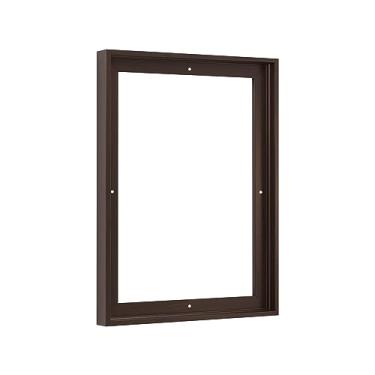 Imagem de Pixy Canvas Molduras flutuantes de 40,64 x 61 cm para pinturas em tela | Moldura flutuante para telas esticadas e painéis de lona | 3-3/8" de espessura para tela profunda de 3/4" (nogueira escura, 40,64 x 61 cm)