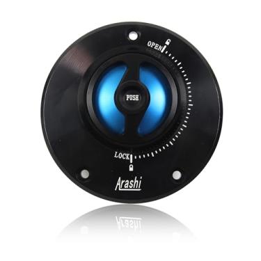 Imagem de Capa Arashi CNC para tanque de combustível sem chave para Kawasaki Ninja 400R, Ninja 650R ER6F ER6N, Vulcan 650 S, Z125, Z650, Z750, Z750R, Z750S, Z800, Z900, Z1000, Z1000SX Ninja 1000 Tourer Blue