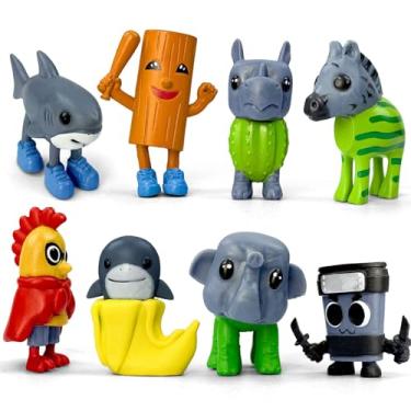 Imagem de 8Pcs Italian Brainrot Action Figures,Tralalero Travala Toy Set Tralalero Travala,Tung Tung Tung Sahur, Brr Brr Patapim - Brainrot fidget Toys,Decorations Gifts for Office Room Figurine Decor (8PCS-C)