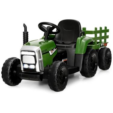 Imagem de Carro Elétrico Infantil 1 Assento com Controle Remoto, 3 Marchas, USB e Luzes LED, 12V, Costzon, Verde