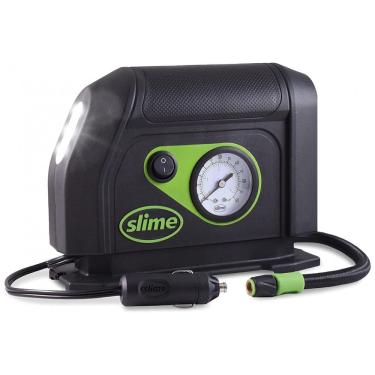 Imagem de Compressor de Ar com Fio Portátil 100 PSI com Medidor Analógico e Luz LED, 12V, Slime 40050, Preto
