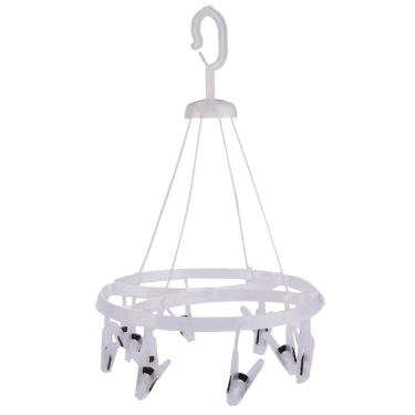 Imagem de Varal de Plástico 12 Prendedores Redondo Cristal - Tudo em Caixa