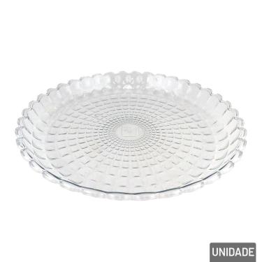 Imagem de Bandeja de Plástico 38cm Redonda Texturada - Tudo em Caixa
