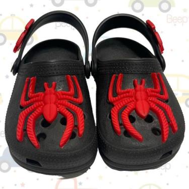 Imagem de Sandália Infantil Masculina Babuche Estampa de Aranha Leve e Confortáv
