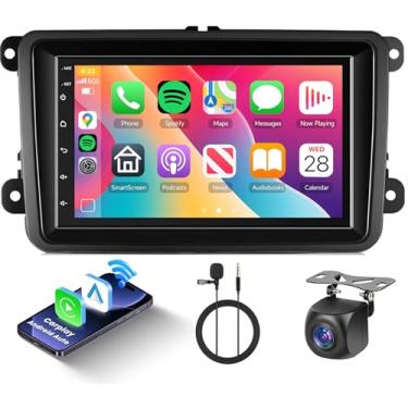 Imagem de [4G + 64G] Rádio automotivo Android para Volkswagen VW Jetta Passat Golf Beetle Polo Caddy Tiguan Touran para SEAT para Skoda com CarPlay sem fio Android Auto, rádio de carro de 17 polegadas com