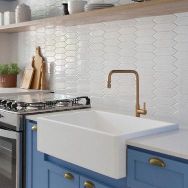 Imagem de Cuba Cozinha Farm Sink Padrão 60 Cm Estilo Fazenda Avental