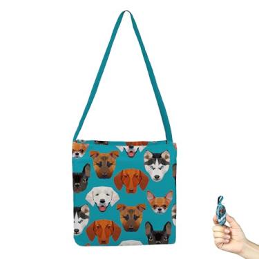 Imagem de BeeGreen Bolsa tiracolo Dog Ultimate - Sacola reutilizável de compras de supermercado - Bolsa esportiva leve e compacta dobrável