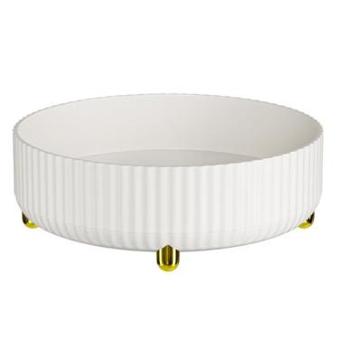 Imagem de Bandeja de armazenamento ARSTPEOE giratória 360 para cosméticos branca