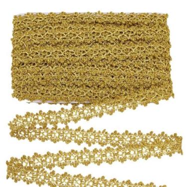 Imagem de Fita de renda FINGERINSPIRE Metallic Braid Trim Gold 20 jardas