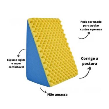 Imagem de Encosto Triangular Terapêutico Travesseiro Para Encostar - Multiuso - 