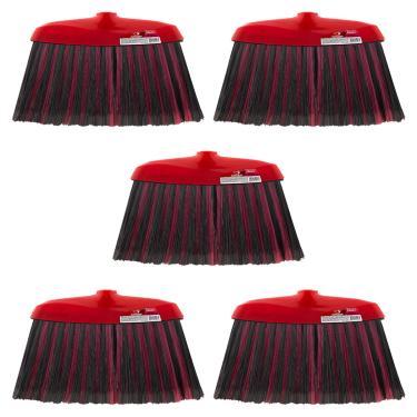 Imagem de Kit 5 Unidades VASSOURA Madri SEM CABO Condor Multiuso com Cerdas Sintéticas e Pontas Plumadas Para Todos Tipos de Piso