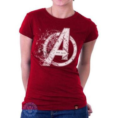 Imagem de Babylook Endgame  Blusinha Logo Vingadores Capitão America - King of G