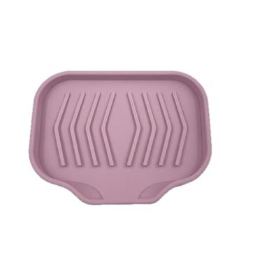Imagem de Saboneteira de banheiro rosa de silicone com drenagem, suporte de sabão antiderrapante para parede de chuveiro, mantenha as barras de sabão limpas a seco, prolonga a vida, adequado para banheiro e