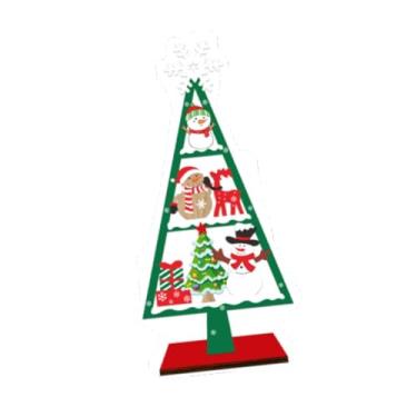 Imagem de KiBcsLic Enfeite de mesa para árvore de Natal, placa de madeira portátil para árvore de Natal, decoração para festa de Natal, apartamento, hotel, Style B