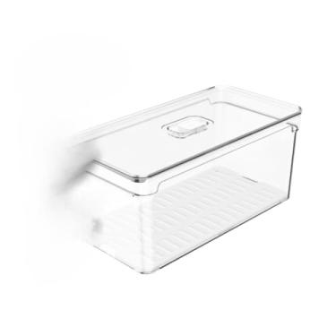 Imagem de Caixa De Armazenamento Para FrigoríFico Com Grelha De Drenagem – Para Lavar E Armazenar Legumes E Frutas(1 UN. Pote 5L)