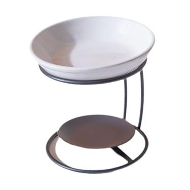 Imagem de Ｂｅｓｇａ Queimador de Óleos Essenciais em Cerâmica E Ferro, Aquecedor de Velas Tealight, Ideal para Relaxamento, Dormir E Decoração de Casa, Preto, Tamanho real