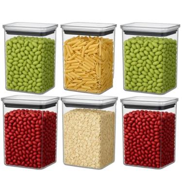 Imagem de Porta Mantimentos, Kit 2 Potes Hermeticos Cozinha Alimentos Organizador 1,3 L(6)