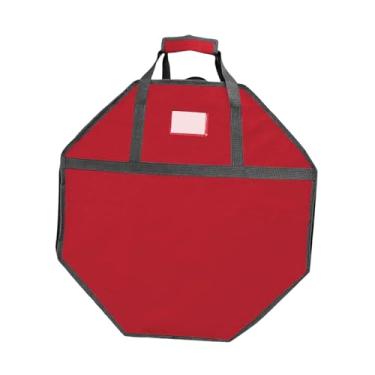 Imagem de Baoblaze Bolsa de armazenamento para guirlanda de Natal 24" grande alça de transporte portátil à prova de poeira e água recipiente de armazenamento de