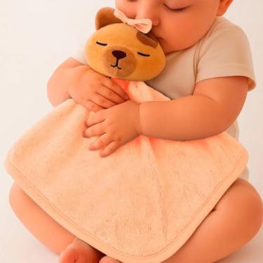 Imagem de Naninha pano paninho infantil para bebes crianças pets fofinho tecido macio presente chá de bebe (Nude)