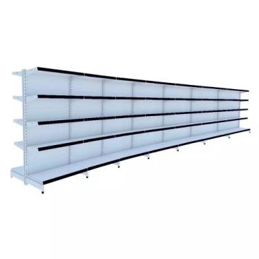 Imagem de Gondola Centro 170 Fit Ate 7 Metros Branco 70 Bandeja Pe Preto - AMAPÁ