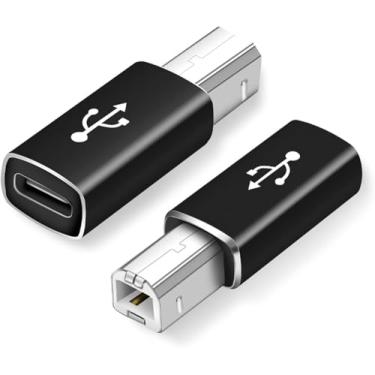 Imagem de Adaptador USB B para USB C, tipo C fêmea para USB macho, suporta sincronização de dados, para scanner, impressora, câmera, piano elétrico, laptops