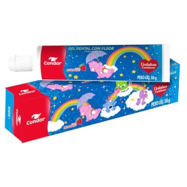 Imagem de Gel Dental com Flúor Morango Ursinhos Carinhosos Condor Kids+ Caixa 50g