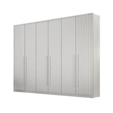 Imagem de Guarda Roupas 6 Portas Anapolis Ripado S/pes Valverde Branco