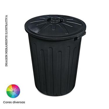 Imagem de Lixeira 65L redonda com tampa para condomínios, coletas Arqplast Cores