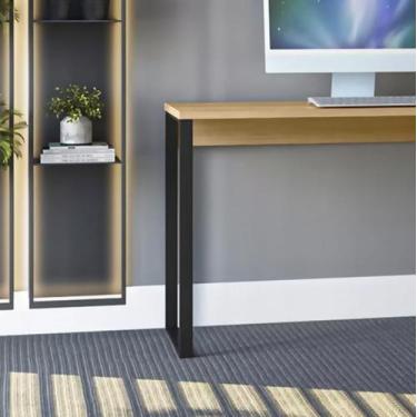 Imagem de 2 Pés Mesa Escrivaninha 75x45 Industrial Metalon 30x20max - Oli Móveis